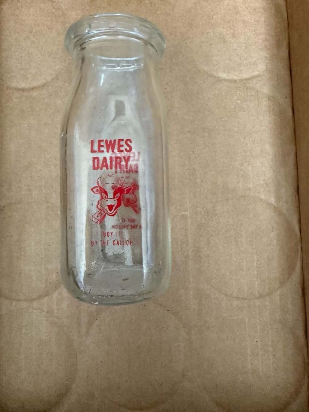 Vintage Lewes Dairy Glass Milk Bottle Buy It By The Gallon